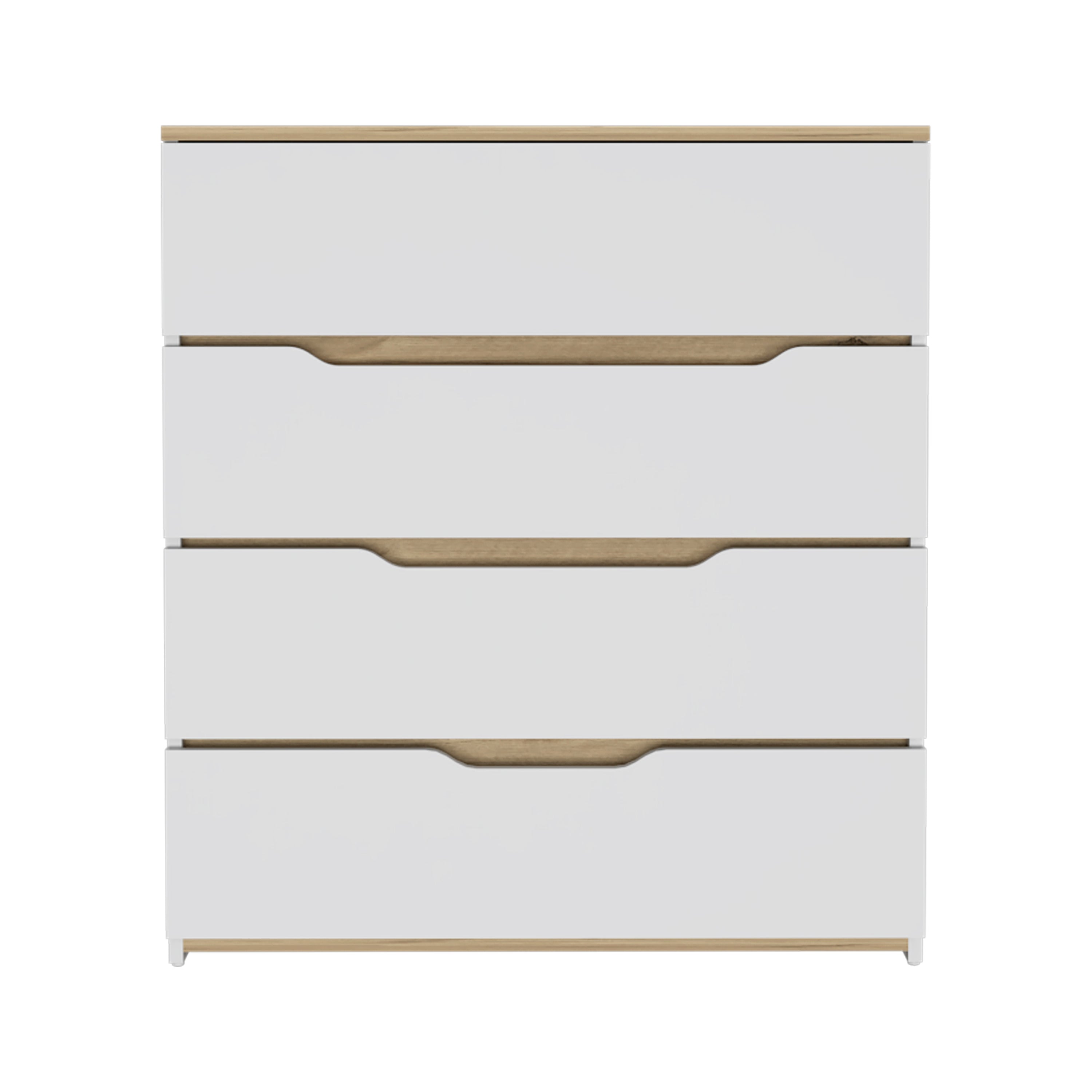 Cómoda Zoe de 80 cm, blanco y roble claro