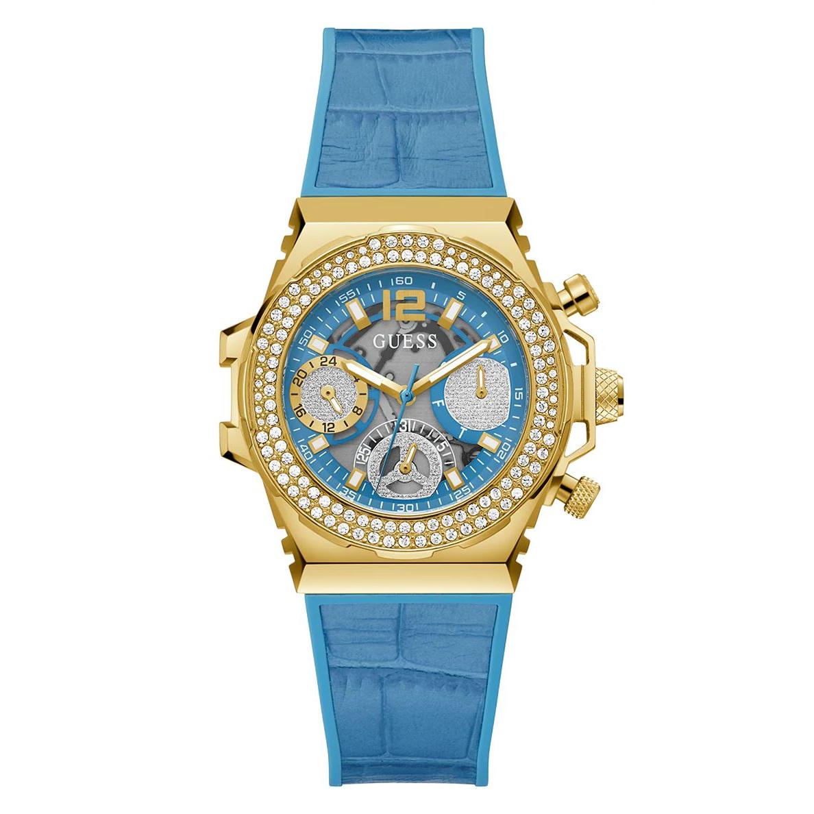 Guess Reloj Mujer Analogico Cuarzo con Correa de Silicona GW0553L3