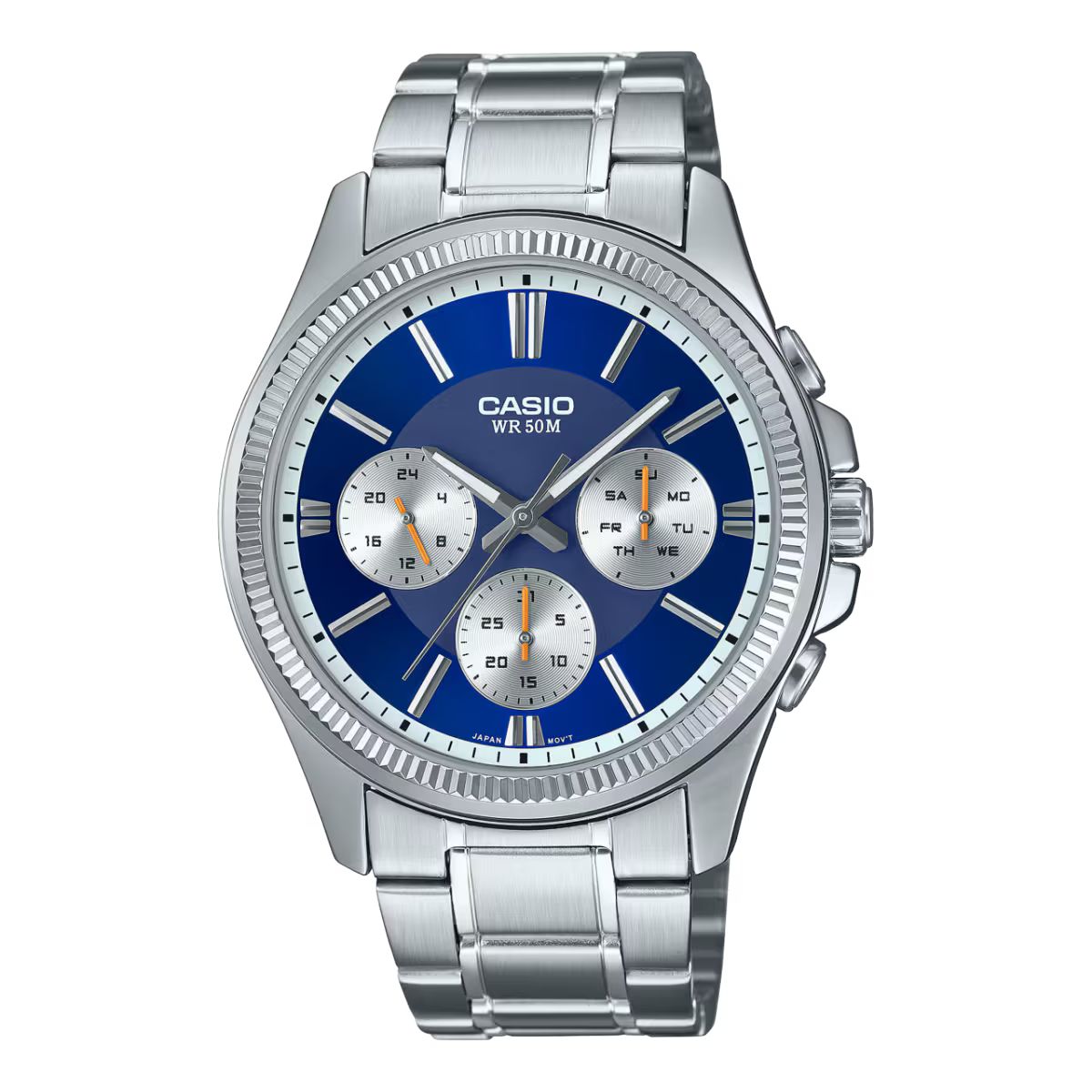 Casio Reloj Hombre Analogico Cuarzo con Correa de Acero inoxidable MTP-1375D-2A1VDF