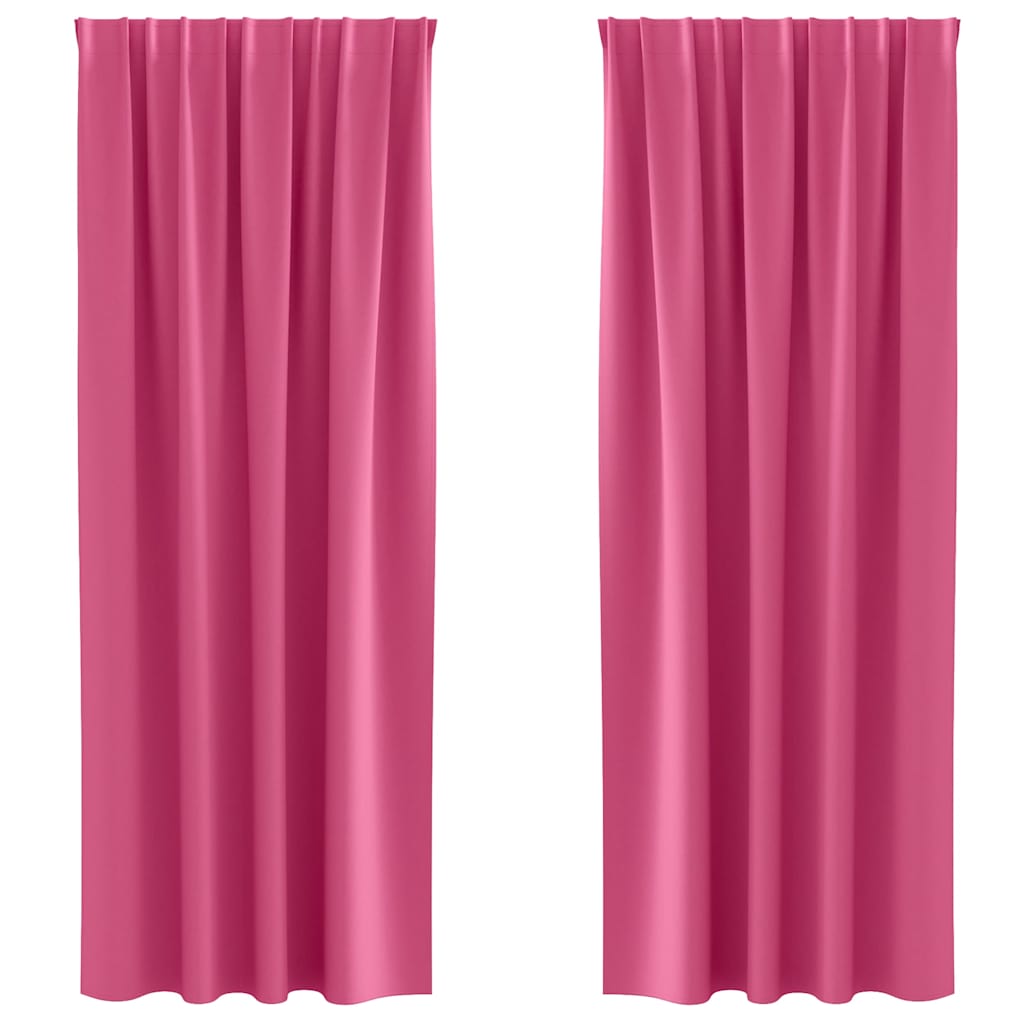 vidaXL Cortinas Opacas con Anillas 2 pcs 245 x 140 cm Poliéster