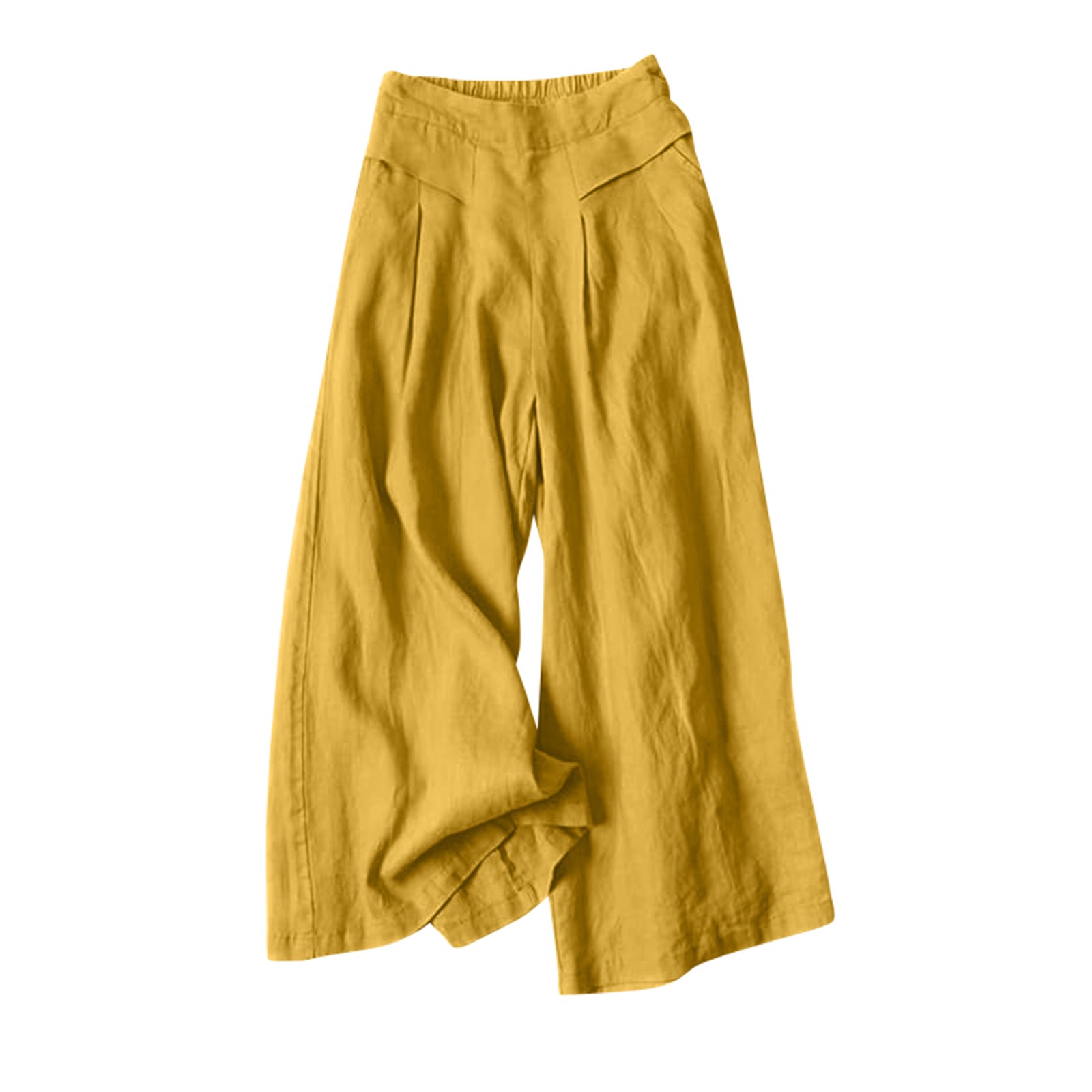 TK Pantalones Rectos De Verano Para Mujer De Color Sólido Cintura Alta Amplios Y Sueltos De Pierna Ancha Pantalones Cortos Versátiles Casuales