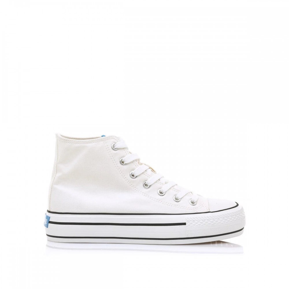 Zapatillas de lona mujer MUSTANG 60172  I222 BOTA BASQUET DOBLE PISO LONA BLANCO 27761 XL