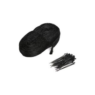 CA Red antipájaros de nailon con 50 bridas - Red de jardín negra, protección contra insectos y pájaros para verduras y frutas, de DEBUNS