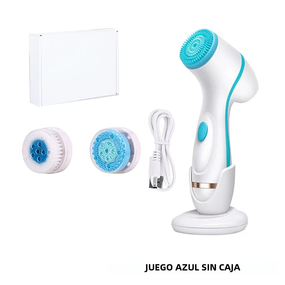 Limpieza Facial Sonic Espuma Máquina De Spa Galvanica Set De Cepillo Para Piel Limpieza Profunda Eliminación De Quistes Set De Cepillo De Limpieza Facial