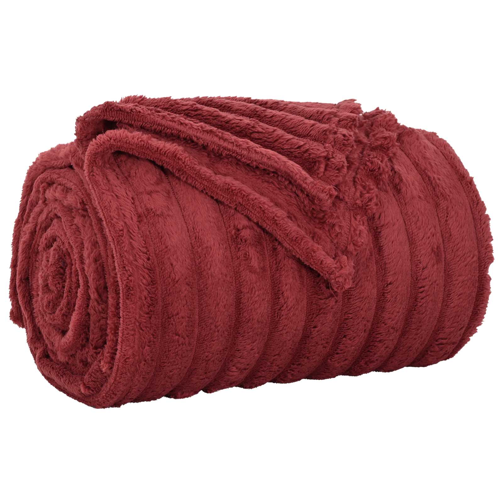 vidaXL Manta Rojo Burdeos 200 x 150 cm Lana