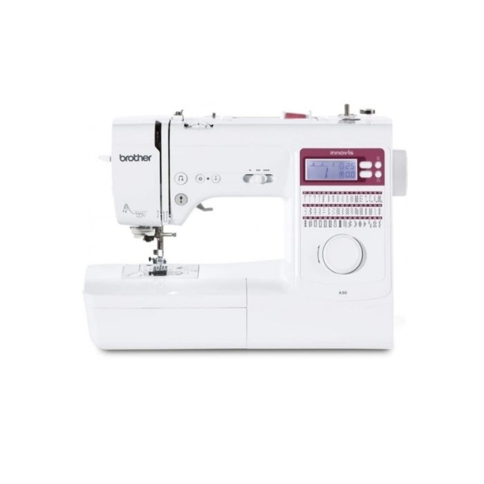 Brother - Máquina de coser electrónica Innov-is A50 con 50 puntadas, enhebrador automático y pantalla LCD para costura creativa