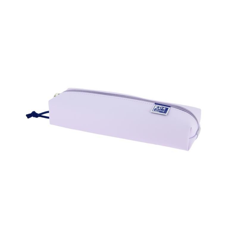 Oxford live & go estuche rectangular mediano - material acolchado - goma elastica para unirlo al cuaderno - color malva