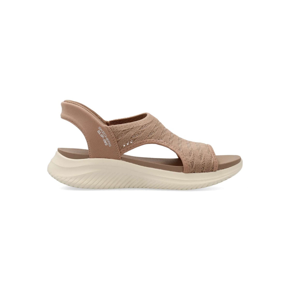 Skechers - Sandalias planas Ultra Flex 3.0 para mujer con tecnología Touchless Fit® Heel Pillow™ y plantilla Yoga Foam®, fabricadas con materiales reciclados