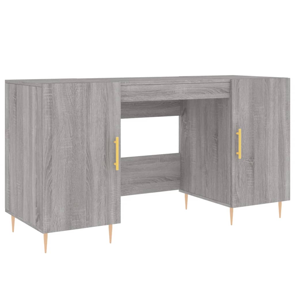 vidaXL Escritorio madera de ingeniería gris Sonoma 140x50x75 cm