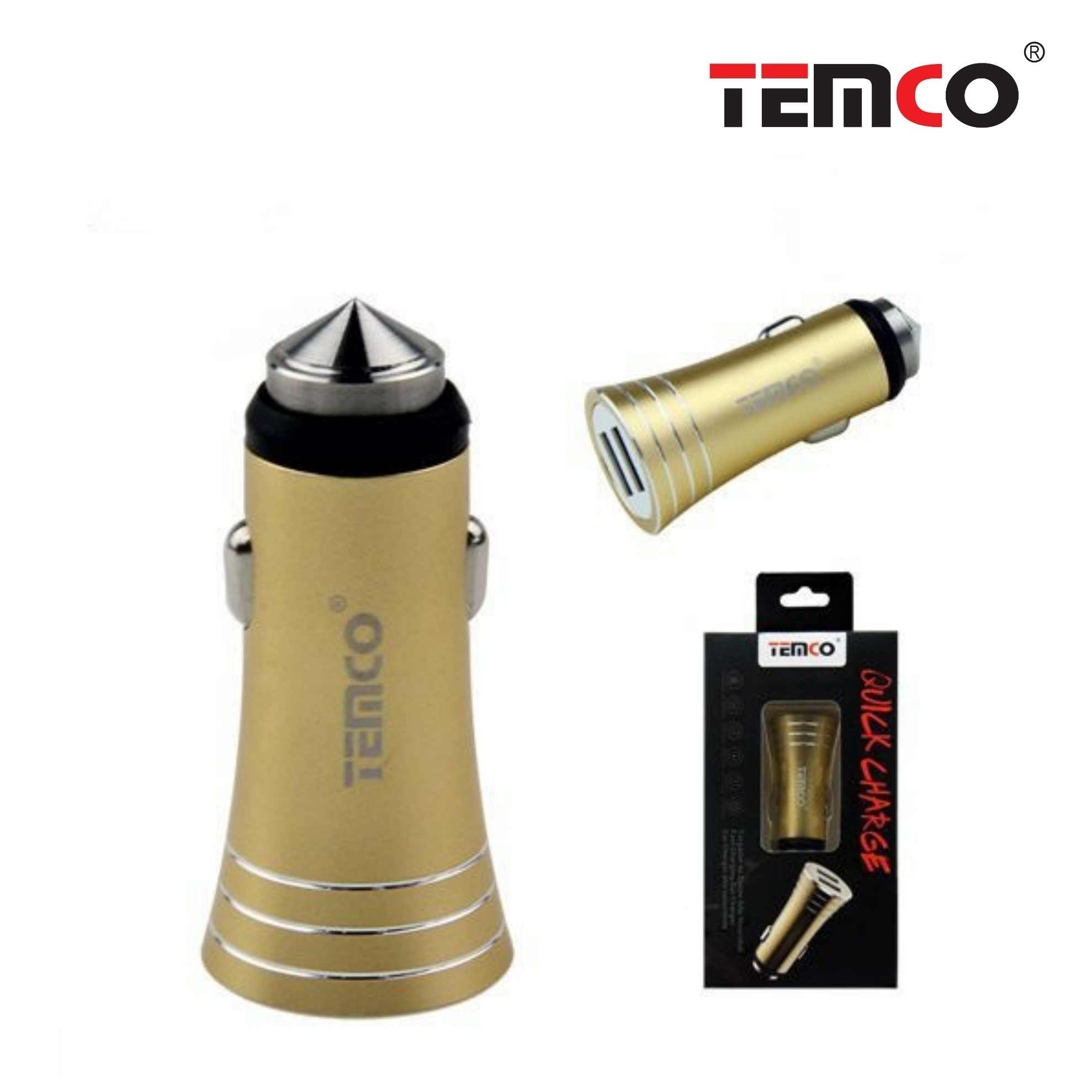 Cargador Coche Metal 2.1A