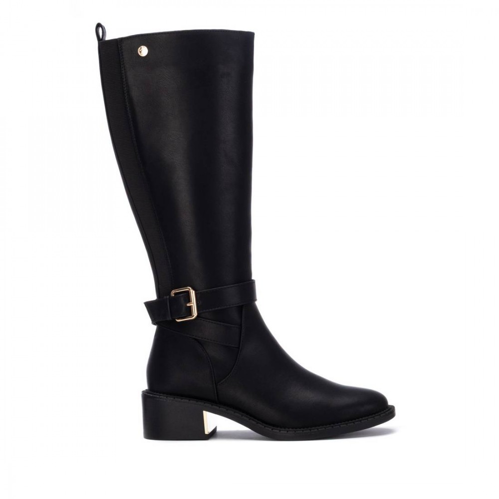 Botas vestir mujer XTI BASIC 130471 01 BOTA ALTA HEBILLA TOBILLO NEGRO 36913 25I
