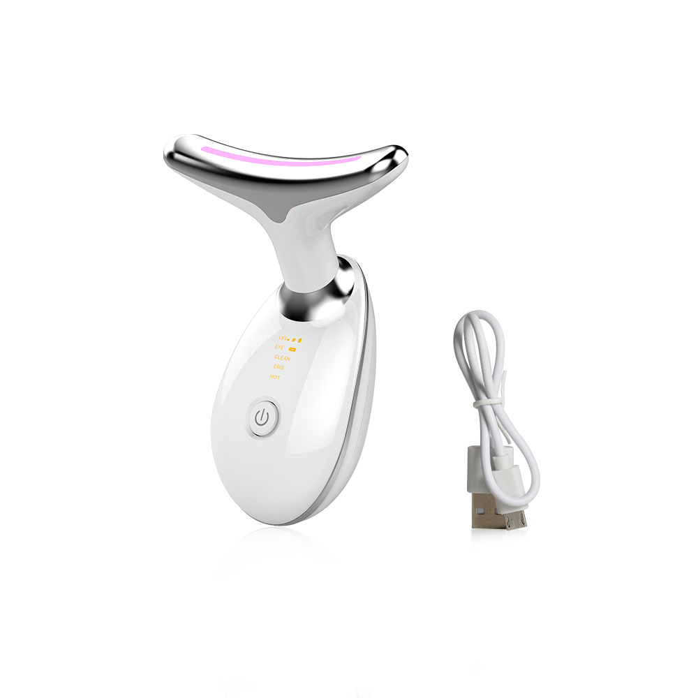 TK Masajeador Facial EMS Microcorriente Dispositivo de Levantamiento de Belleza para Estirar la Piel del Rostro y Cuello Elimina la Papada Doble Herramientas de Cuidado de la Piel Facial