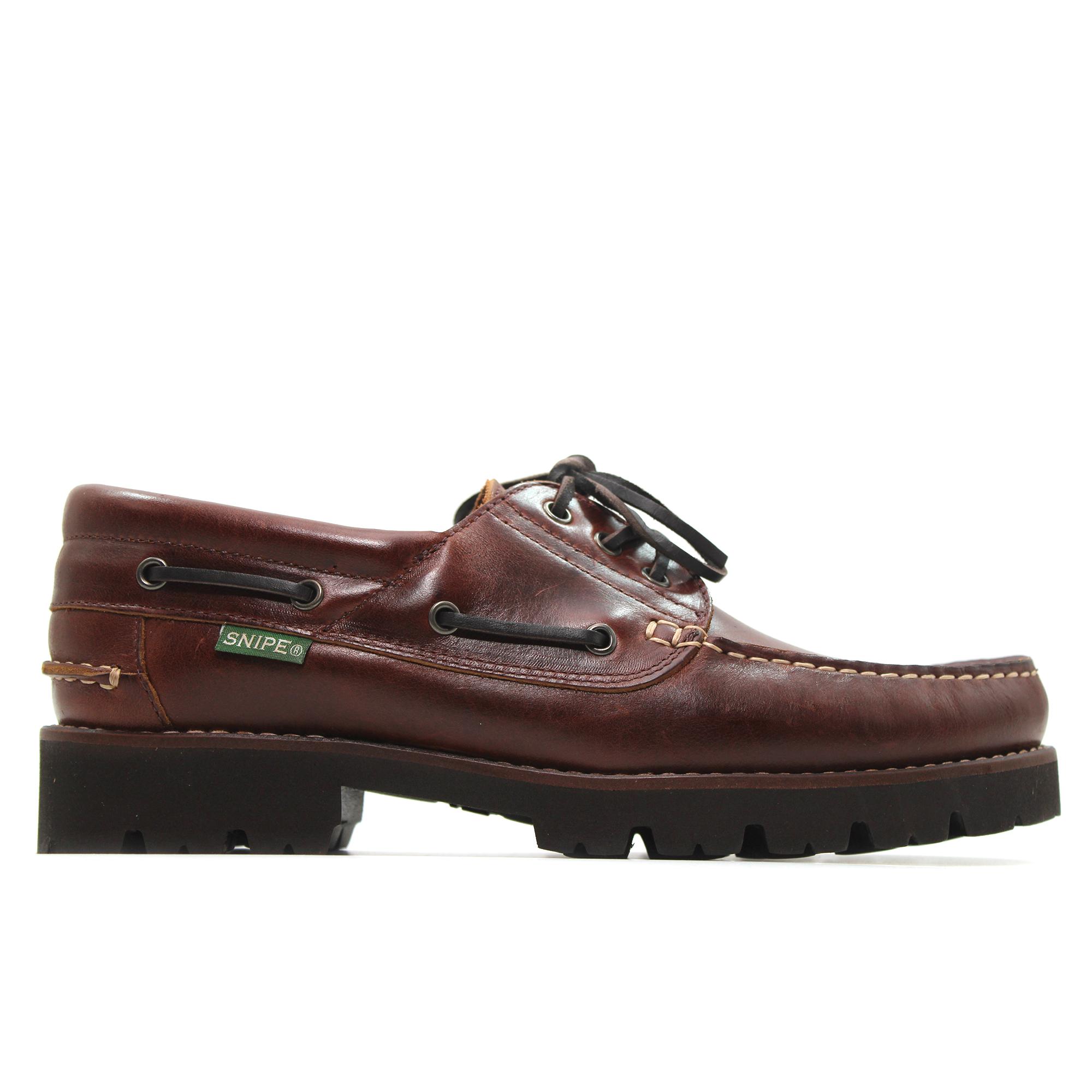 Snipe 21290 Zapato náutico de piel, con cordones, suela de goma, para caballero