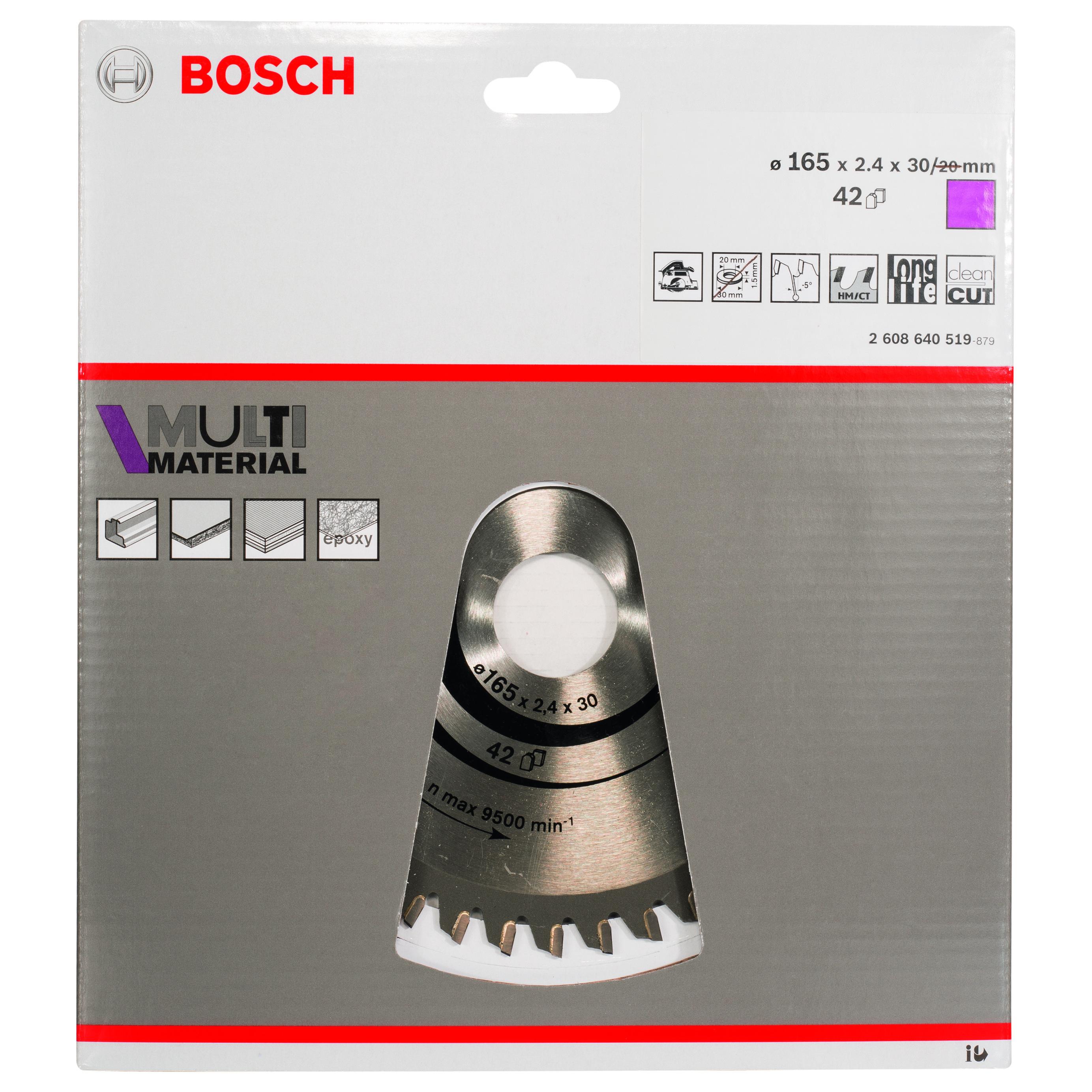 Hoja de sierra circular MM MU H 165x30-42 | BOSCH 2608640519