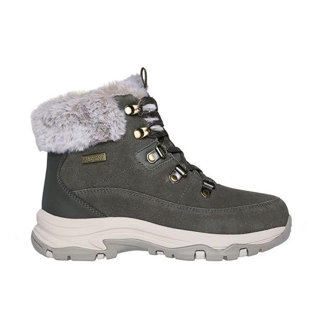 Botines Waterproof De Mujer Skechers 167882 Verde Kaki