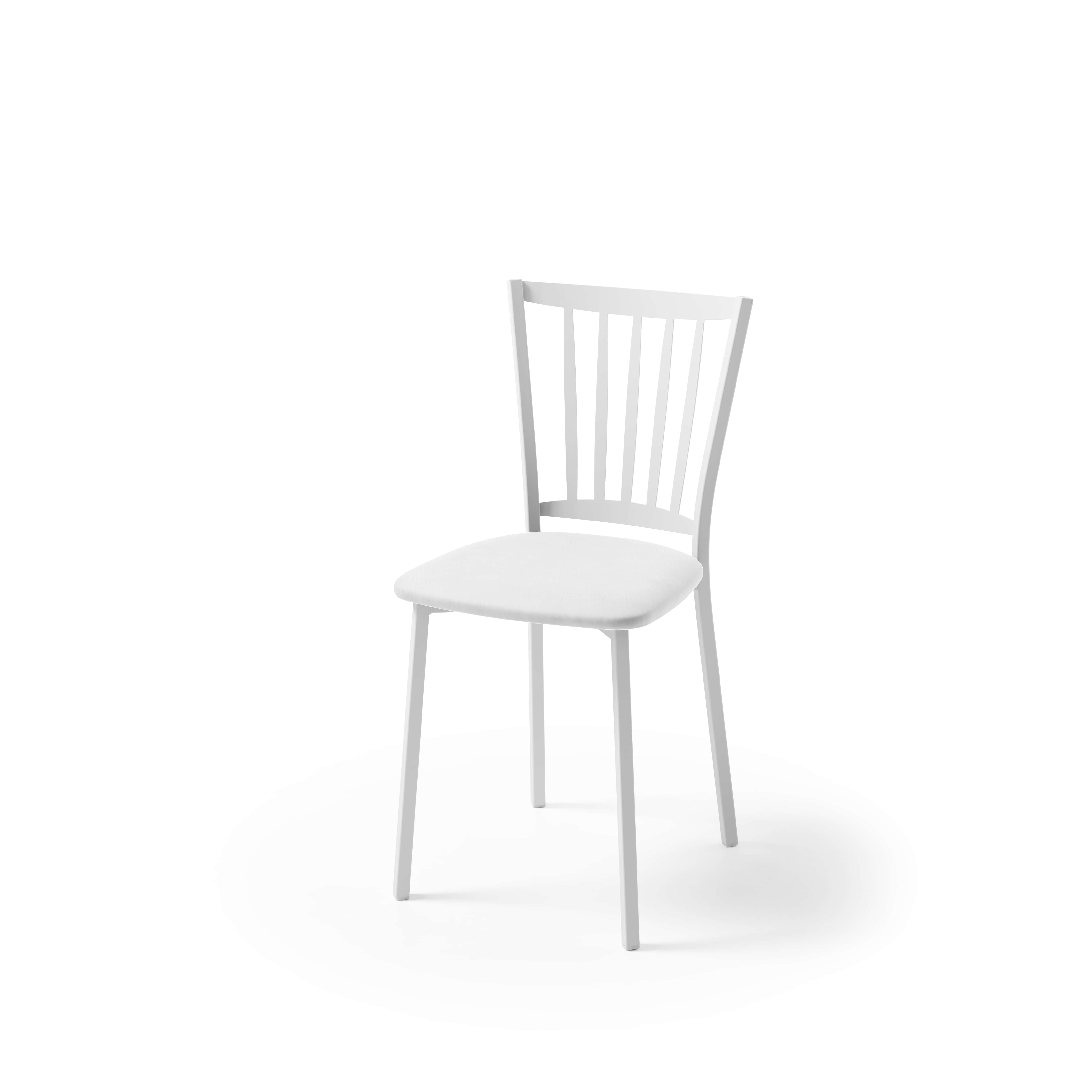 V Velasco - Silla de Salón y Comedor PETRA con Armazón Metálico 20mm - Espuma de Alta Densidad, Acabado Epoxi Anti-Rayados - Blanco