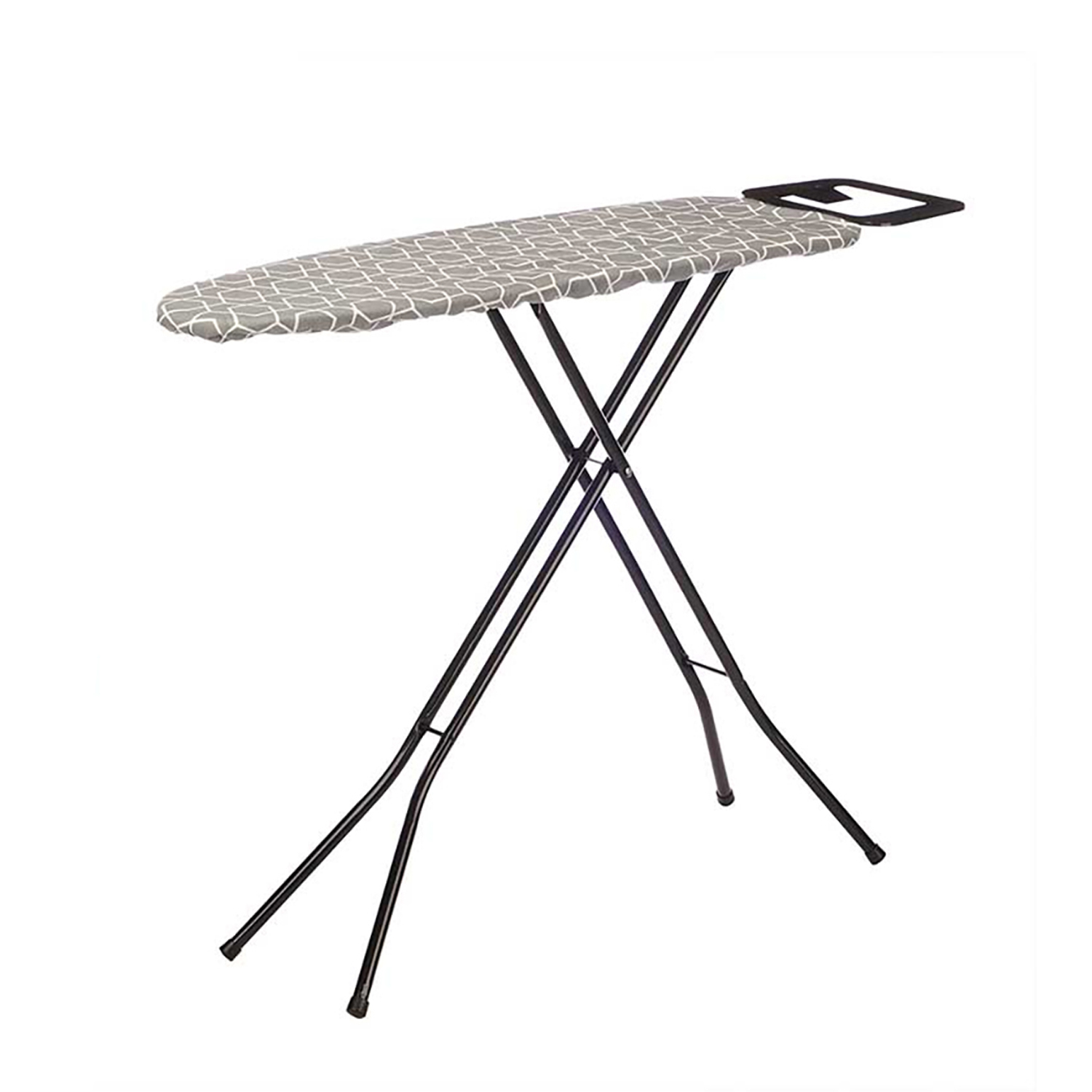 DAM Tabla de planchar plegable. Diseño geométrico. Área de planchado 30x105 cm 126x30x88 Cm. Color: Gris