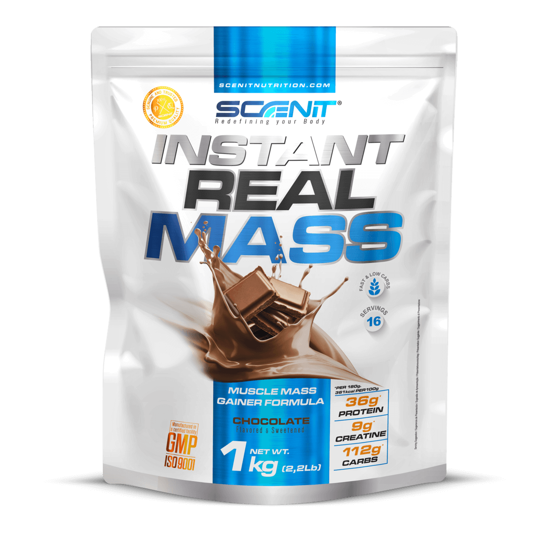 Instant Real Mass - Ganador de peso y masa muscular, mass gainer para aumentar de peso - Ganador de músculo - Ganador de masa muscular - Gainer con creatina carbohidratos proteína