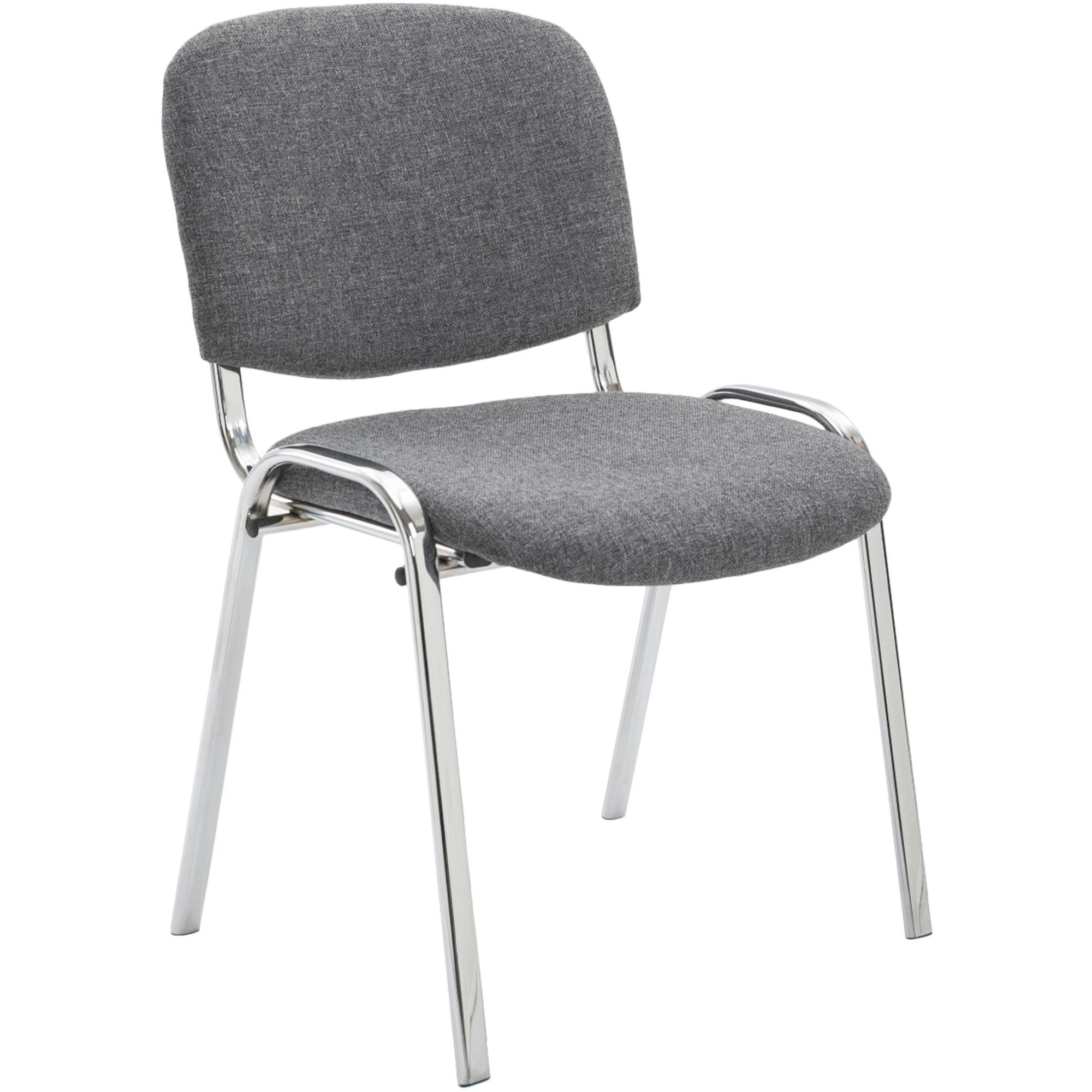 Silla De Conferencia Ken Chrom En Tela Gris