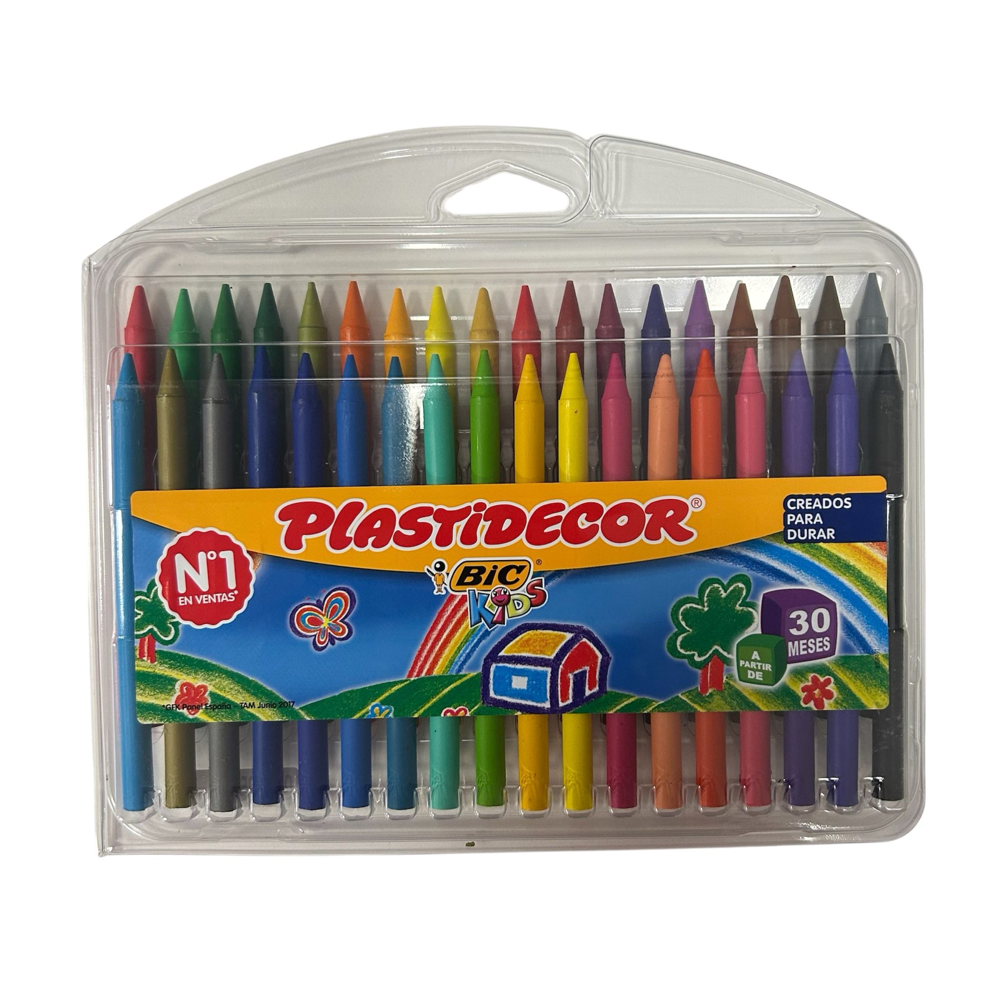 Caja 36 Ceras de Colores BIC Kids Plastidecor