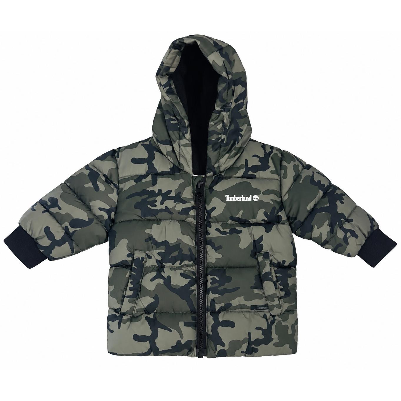 Abrigo Timberland acolchado de camuflaje para bebé