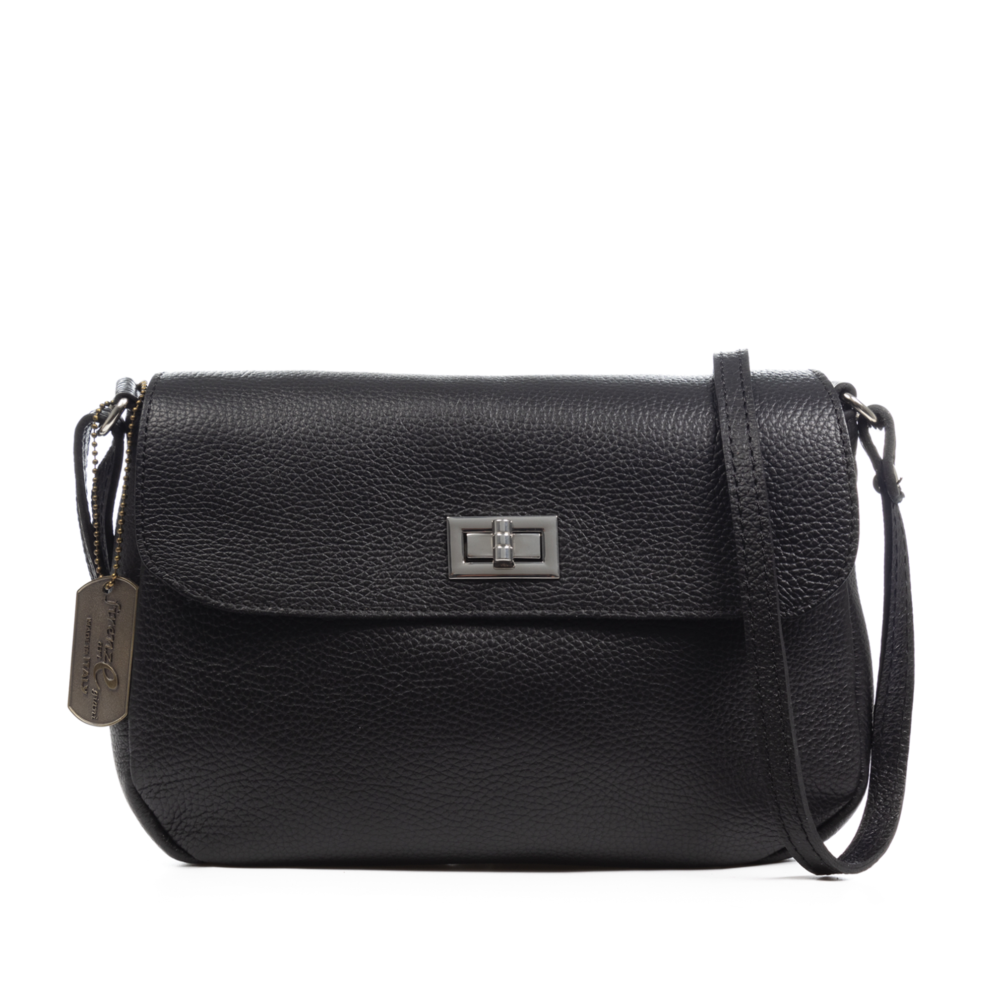 FIRENZE ARTEGIANI Arignano bolso bandolera mujer. Piel auténtica Dollaro. Fabricado en Italia 26x8x18 Cm.
