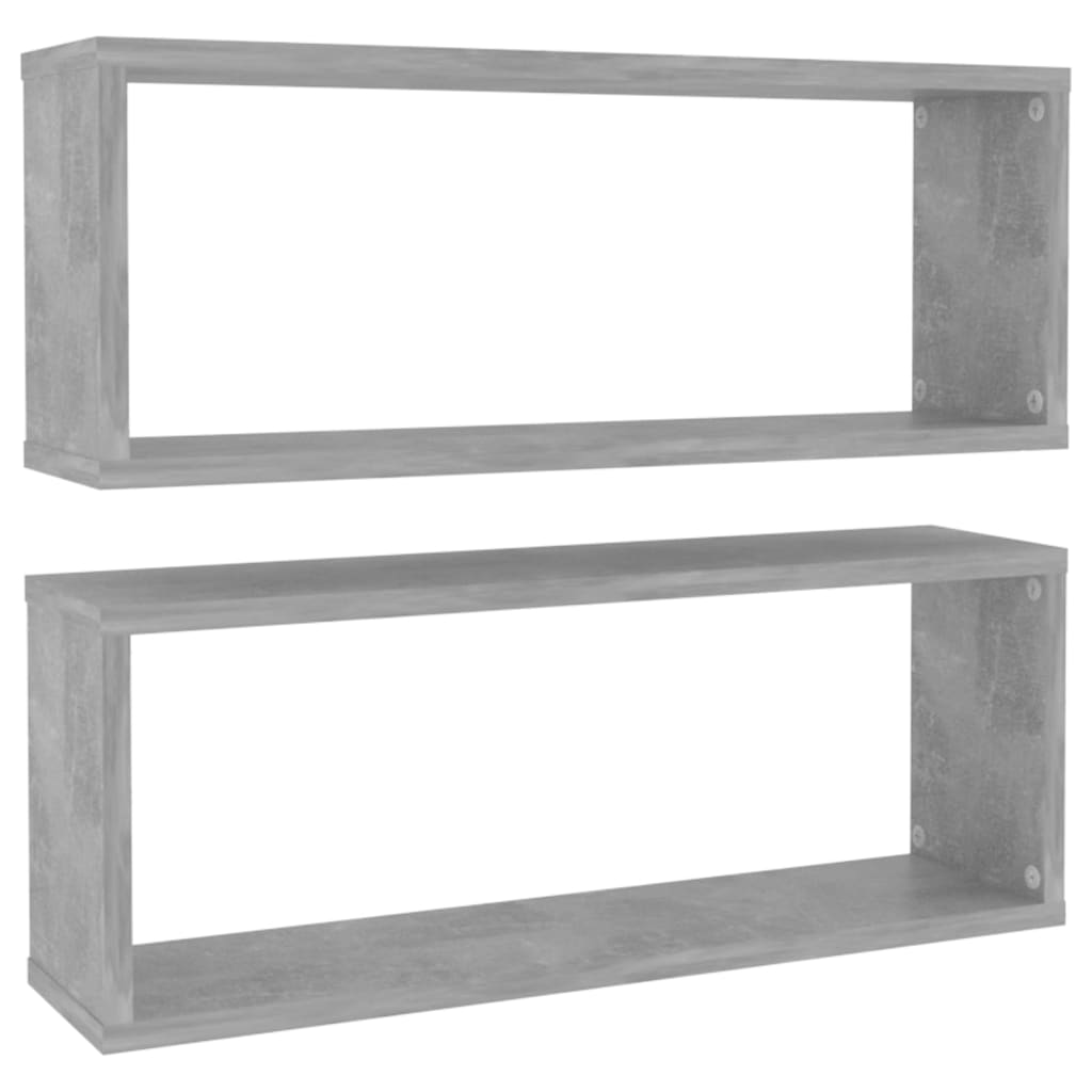 Vidaxl Estante Cubo Pared 2 Uds Contrachapado 60x15x23 Cm Blanco, Negro, Gris y Mas Mueble Almacenaje Estantería para Oficina, Estudio, Sala de Estar, Dormitorio