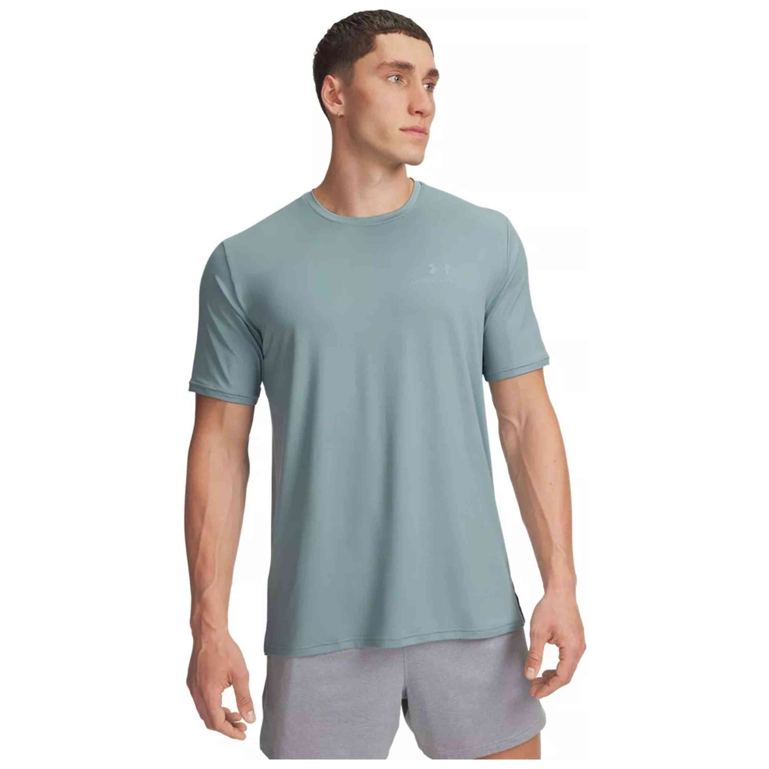Camiseta De Manga Corta Under Armour modelo 1383973-323 para Hombre en color Gris