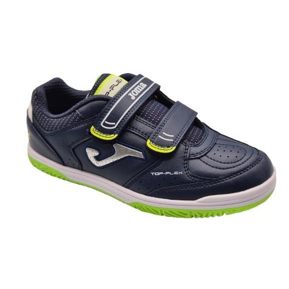 Joma - Zapatillas de fútbol sala para niños Joma Top Flex JW2633, deportivas cómodas y resistentes ideal para entrenamiento y uso diario en color navy