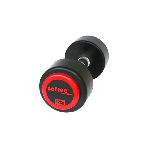 mancuerna pro-sport softee color negro tamaño 12 kg