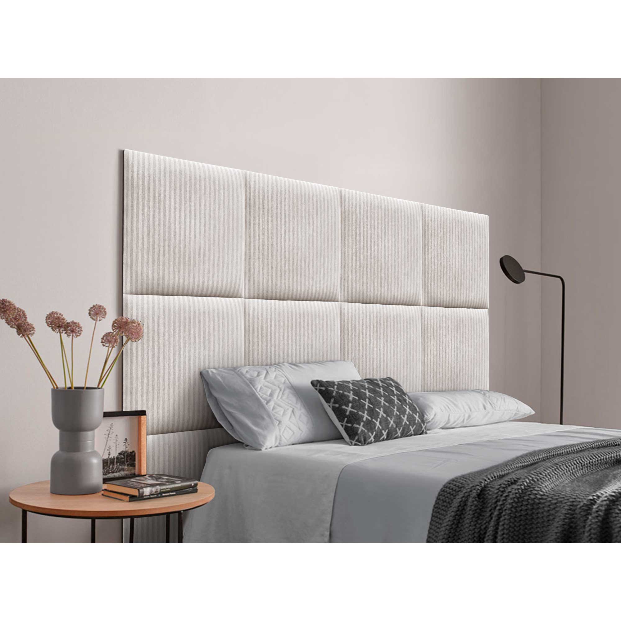 DHOME Cabecero Tapizado Compuesto de Paneles Autoadhesivos Intercambiables Serie Luxury Edition Cama Lujo Dormitorio Acolchado Segunda Gama de Colores