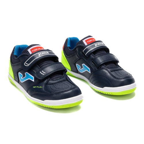 Deportivas JOMA TOP FLEX JR en marino con doble velcro.