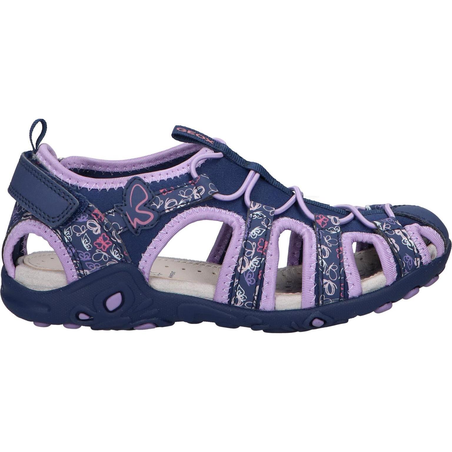 Women's and girls' sandals geox j35gra 015ce j sandal whinberry cf48e navy-dk lilac