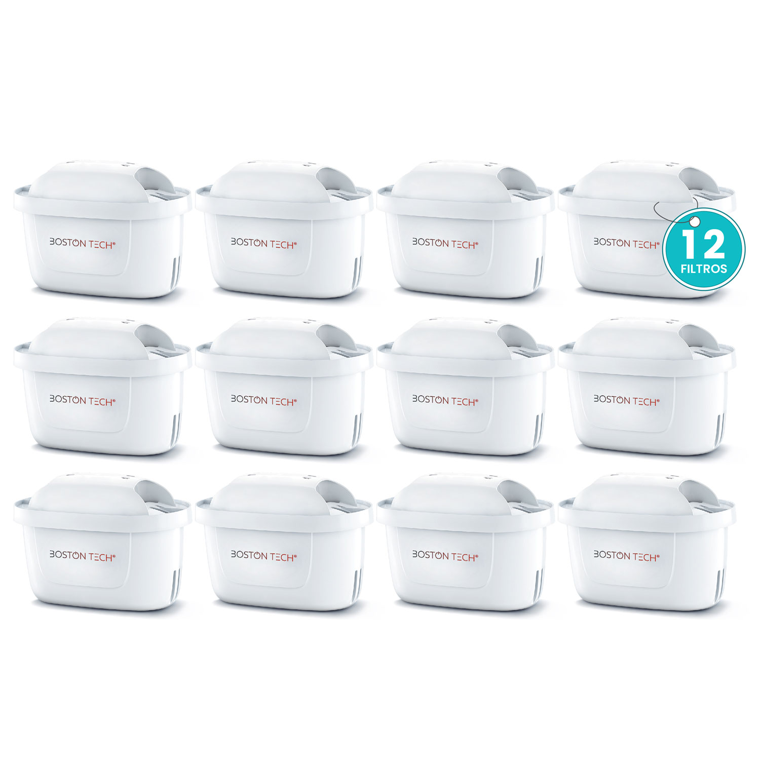 Filtros de Agua Hydro Pure+ Compatibles con Brita Maxtra y Maxtra+ - Pack de 12