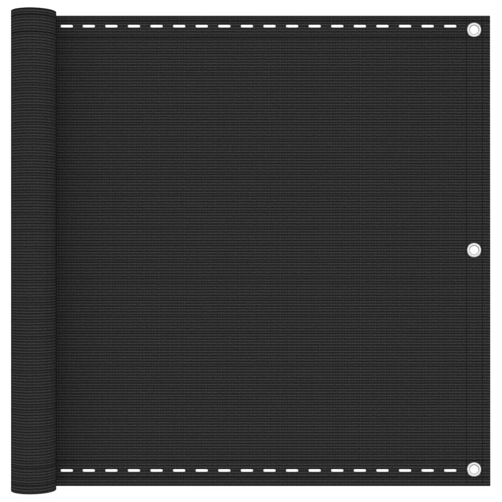 vidaXL Toldo para balcón HDPE 90x500 cm Color Antracita, Antracita y blanco, Blanco