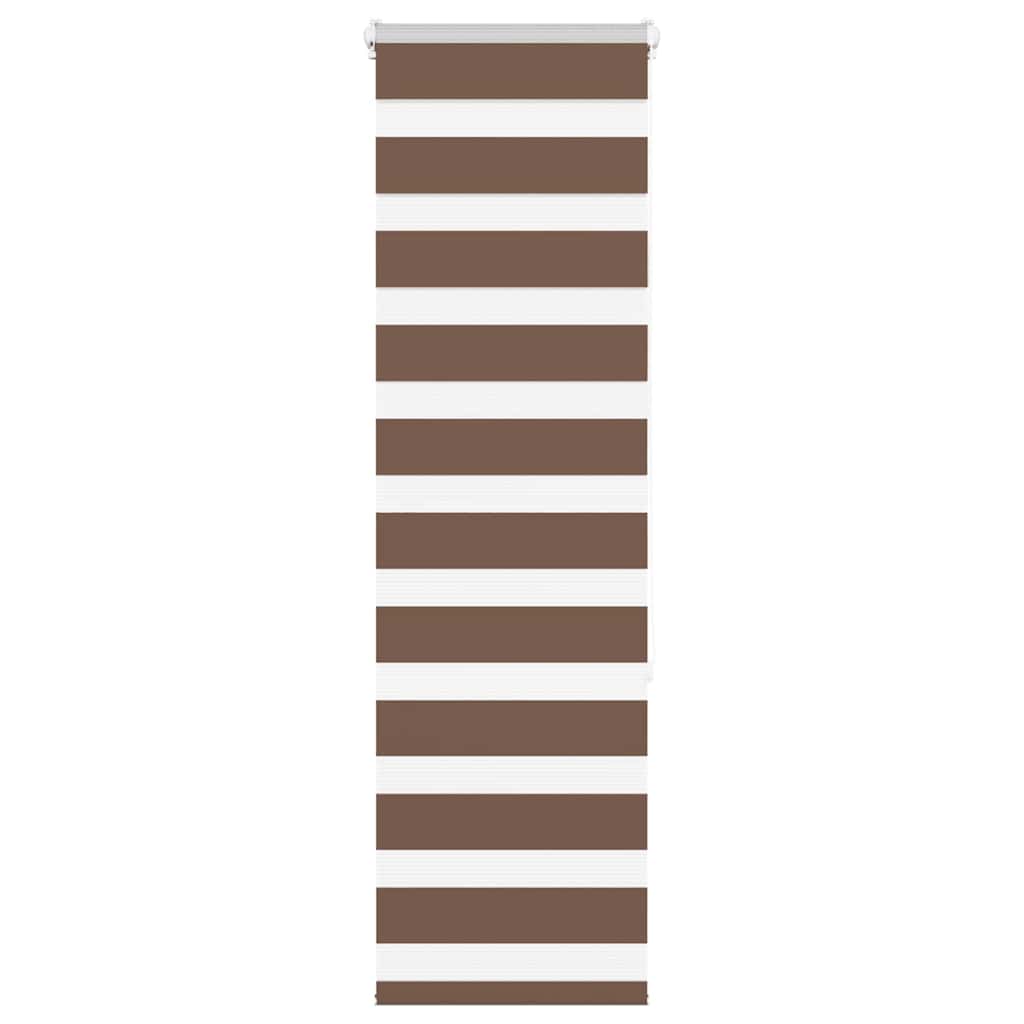 vidaXL Estor cebra marrón 40x150 cm tejido ancho 35,9 cm poliéster