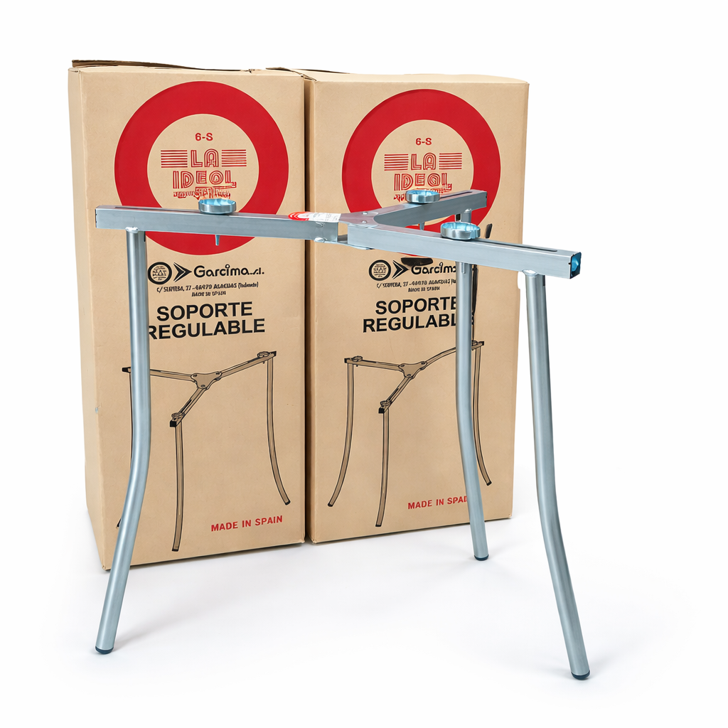 Soporte Regulable para Paellero de Gas Garcima – Trípode de Acero Galvanizado – Base Ajustable para Paelleras – Soporte Estable para Cocina Exterior, Jardín, Camping y Barbacoa