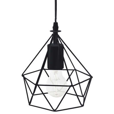 Factory Cuadros - Lámpara Colgante Ida - Techo - Negro - 19x22 Cm