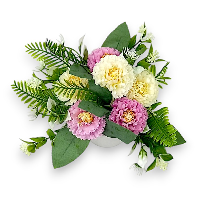 Maceta Peonías Rosadas Artificiales - 19cm - Karawan.