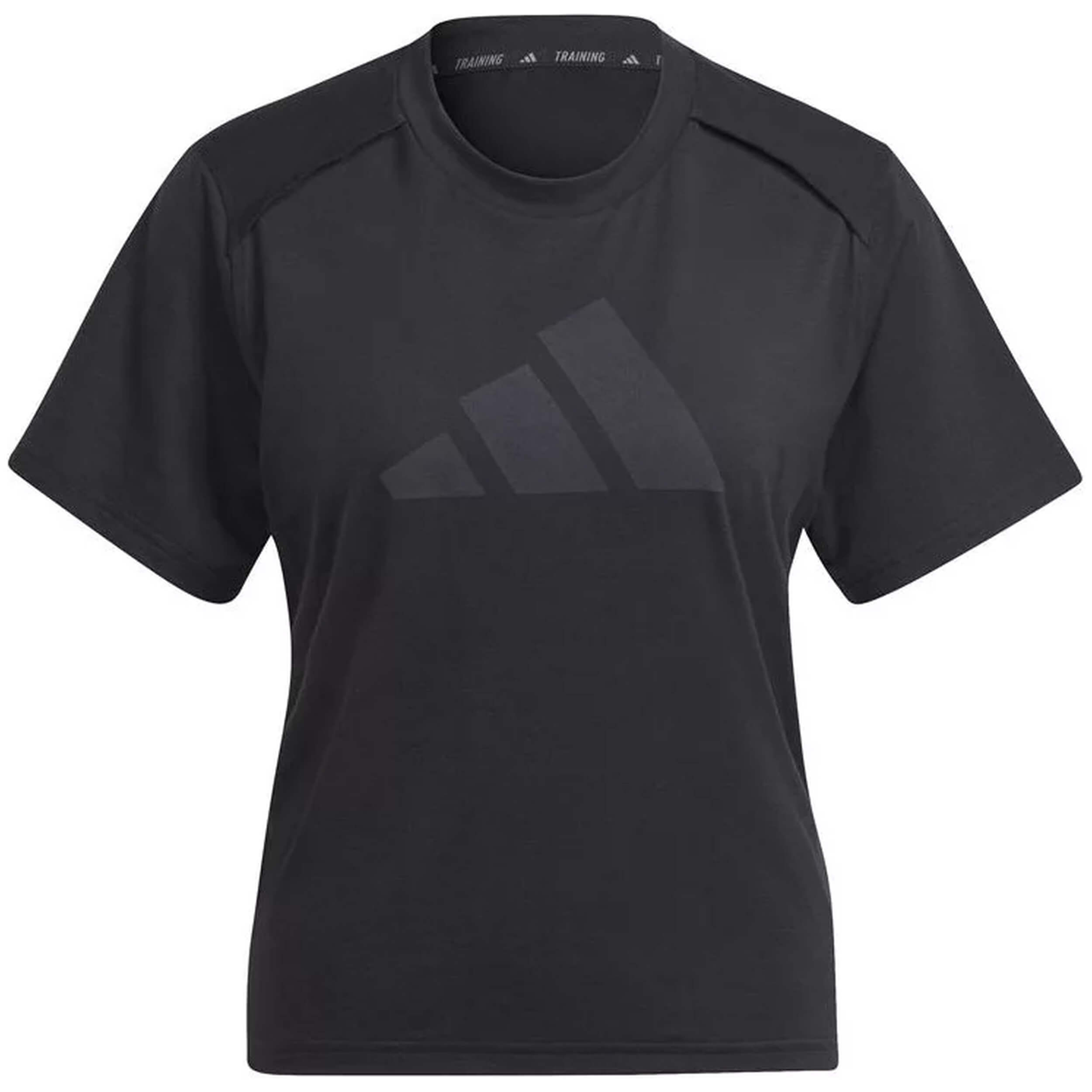 Camiseta De Manga Corta Adidas modelo Power Performance Big Logo para Mujer en color Negro