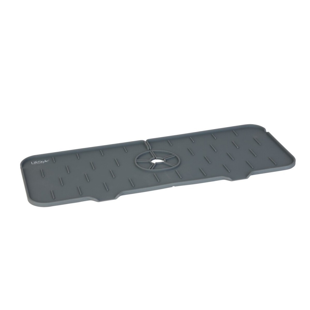 ZYLX SHOPPING – Alfombrilla escurridora fregadero 37×14×1 cm, base flexible antideslizante con orificio de drenaje