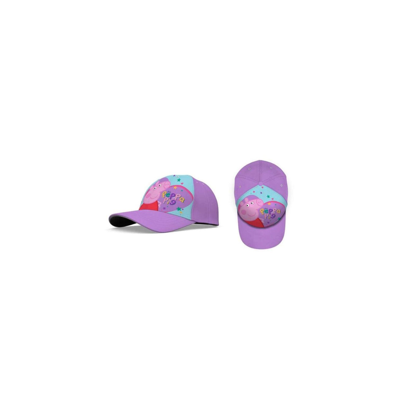 Peppa Pig - Gorra poliéster lila 52 para niños con diseño de Peppa Pig, talla única cómoda y resistente para uso diario en parques y días soleados