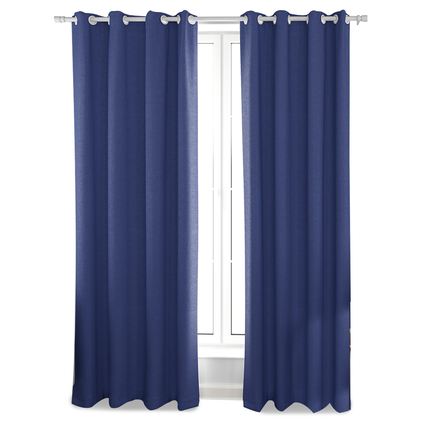 Cortinas Opacas Blackout Oscurecimiento De La Habitación, Ojales Cortinas Grises, Cortinas Térmicas Aislantes del Frio y del Calor, 2 Piezas con Anillos Plateados 140x260cm. Ideal para dormitorio y salón.