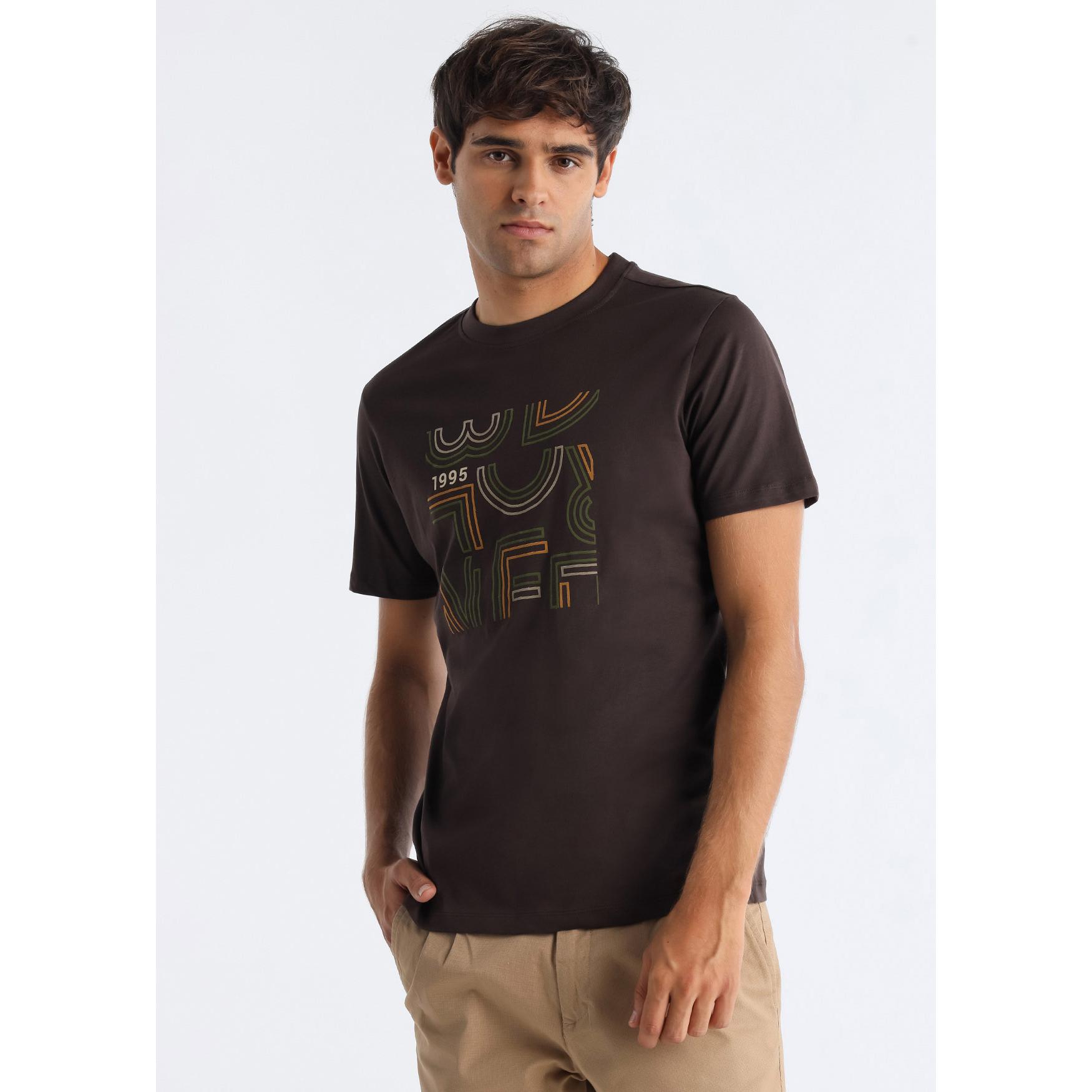 Camiseta manga larga con grafica flock