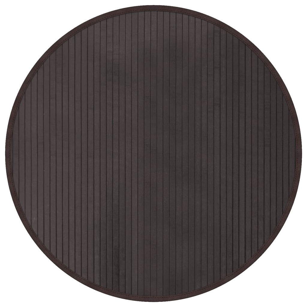 Vidaxl Alfombra Redonda Bambú 80 Cm Negro