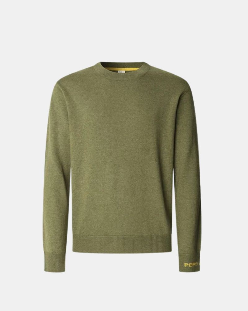 PEPE JEANS PM7000013 ANDRE CREW NECK Jersey Manga larga Hombre Verde