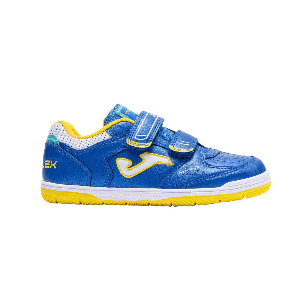 Joma Top Flex JR 2605 Azul Indoor – Zapatillas Fútbol Sala Infantil con Velcro