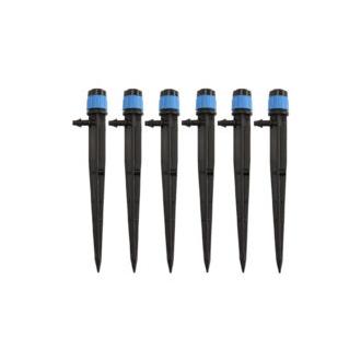 CA 50 microaspersores de flujo de agua, T-Audace, emisores de flujo de agua de 360 grados y 8 puntas para tubo de 4-7 mm (1/4"), para sistemas de riego de jardín.