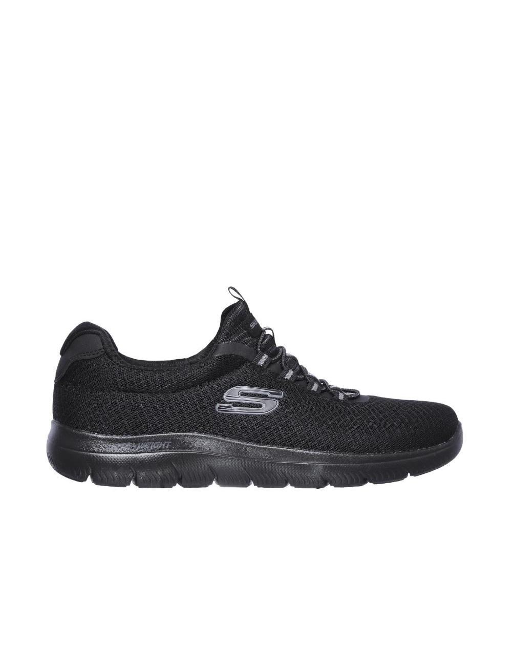 Zapatillas Skechers Summits Para Hombre De Cuero Negro MKP