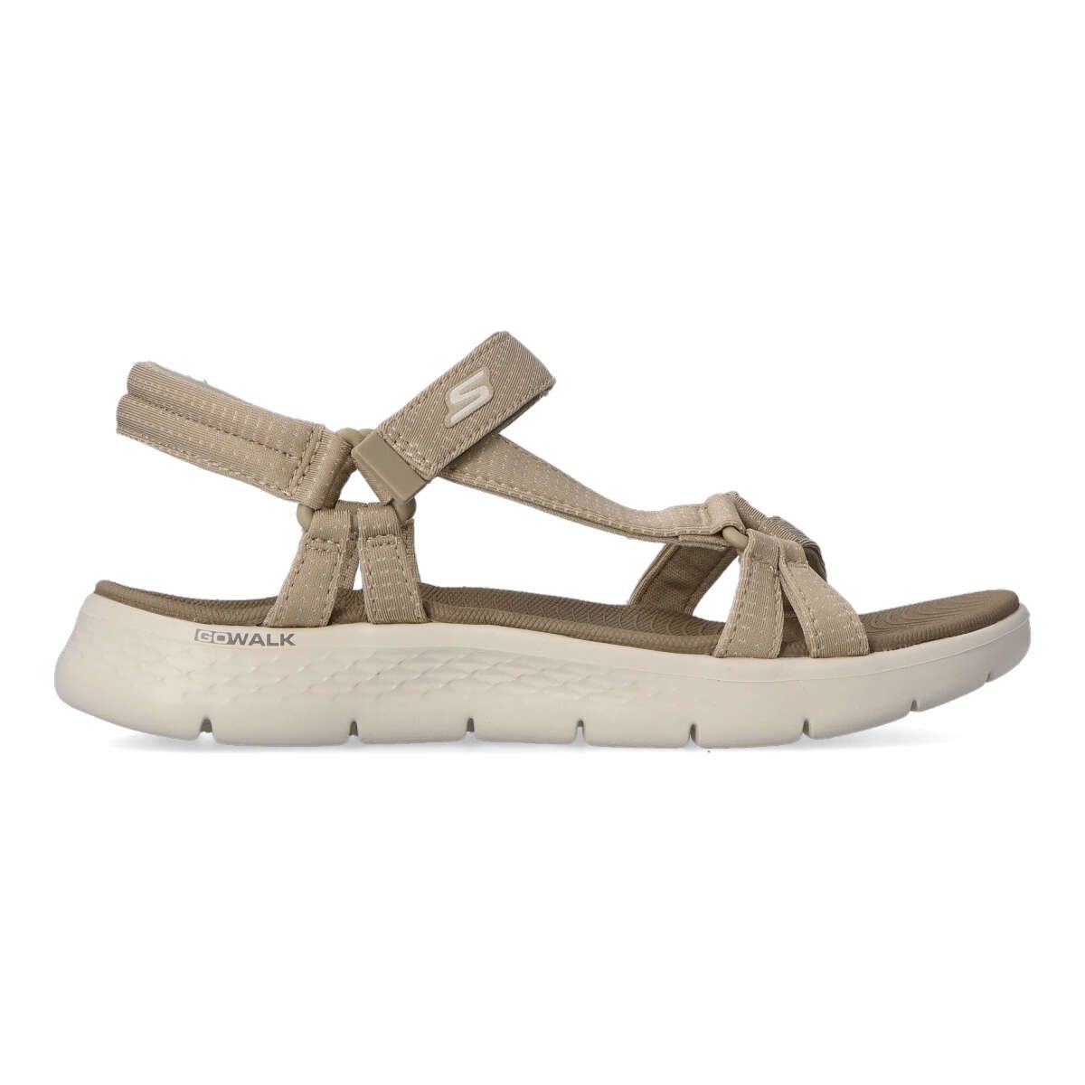 Skechers - Sandalias GO WALK Flex Sandal Sublime para mujer con cierre de velcro al tobillo y plantilla Goga Mat® en color negro